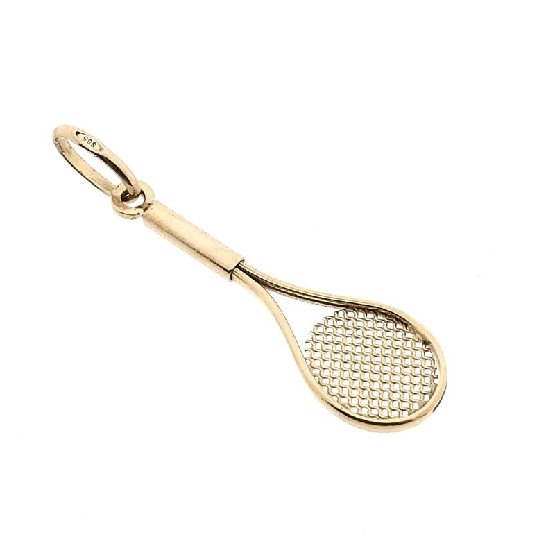 Afbeelding 6 van Gouden hanger van een tennisracket