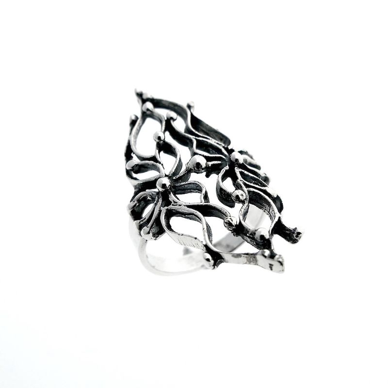 Image 1 of Silver ring with fantasy design