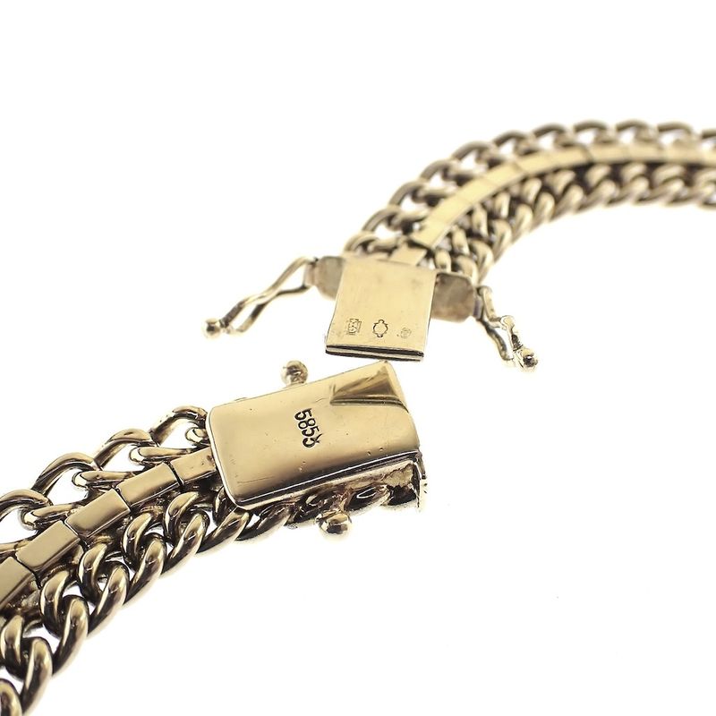 Image 9 of Golden French gourmet link necklace | 41 cm