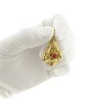 Image 11 of Antique gold pendant with blood coral.