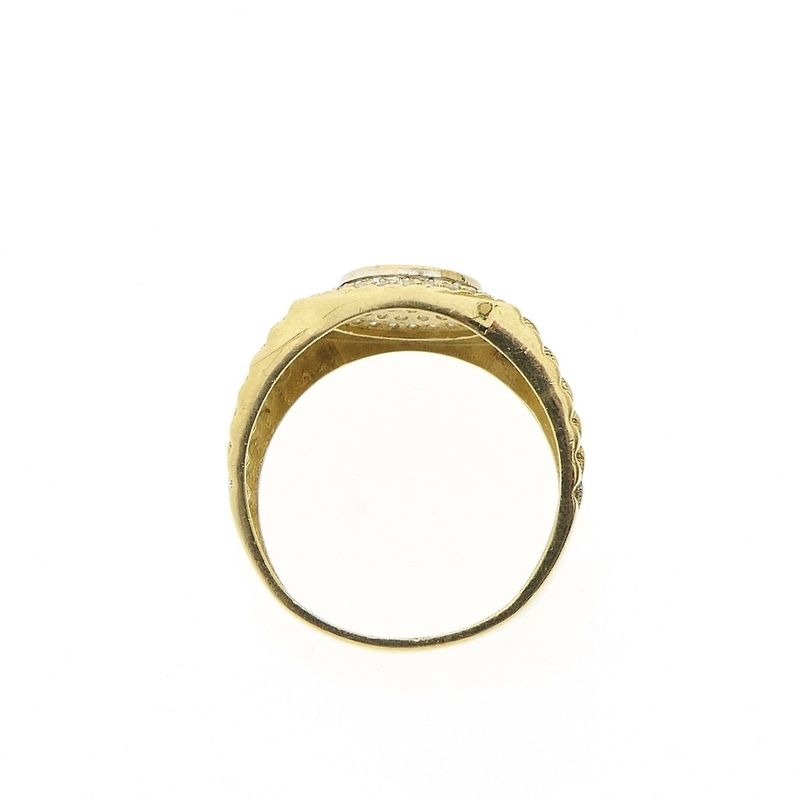 Image 7 of Two-tone gold ring with Mercedes logo