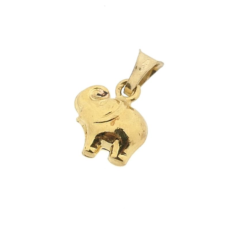 Image 9 of 18K Gold Elephant Pendant | Minimalist