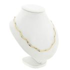 Image 3 of Tricolor gold navy link necklace | 51 cm