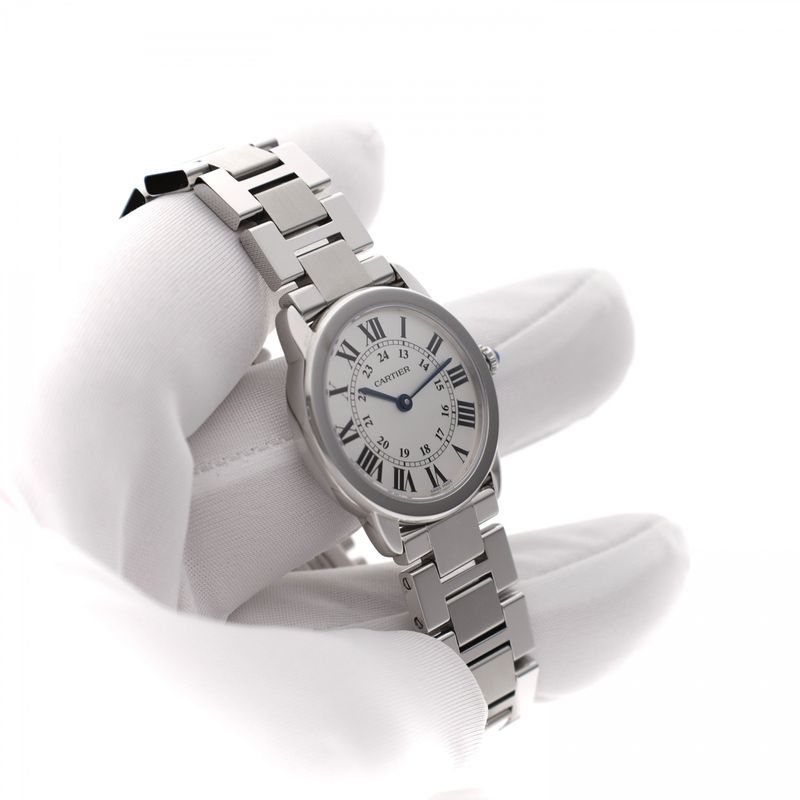 Afbeelding 12 van Cartier Ronde Solo 'Small' W6701004 3601; Dames Horloge