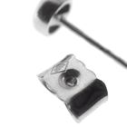 Image 5 of White gold solitaire stud earrings with diamond | 0.06 ct.