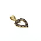 Image 3 of Gold heart pendant with garnet