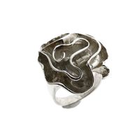 Silver ring with organic design