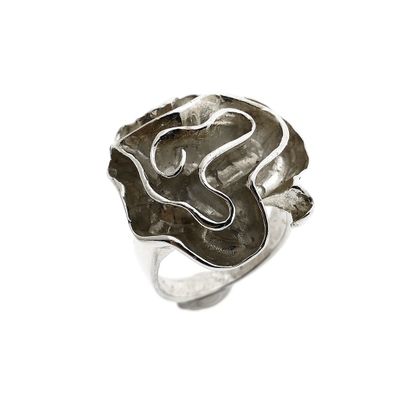 Image 1 of Silver ring with organic design