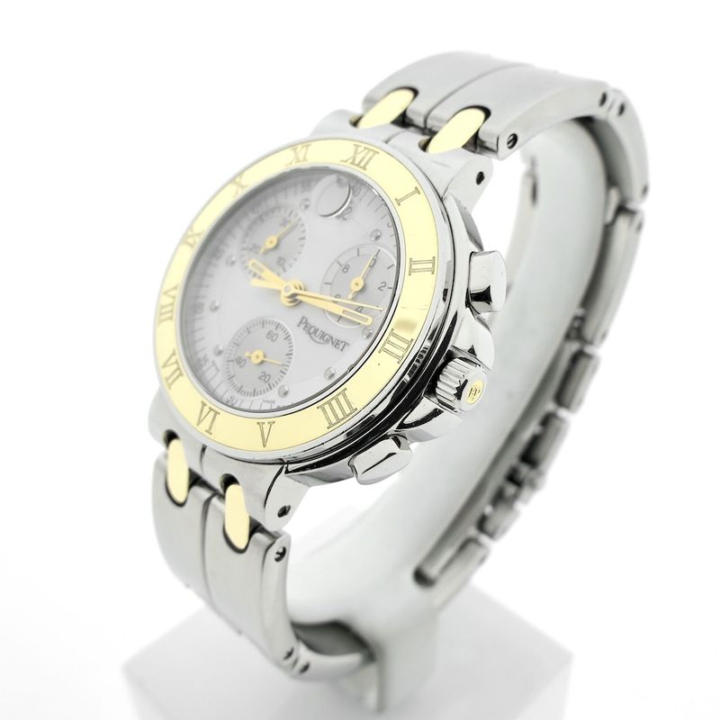 Image 2 of Pequignet Moorea; Gold/steel men's watch with chronograph