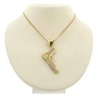 Image 12 of Gold pistol pendant with zirconia | Glock