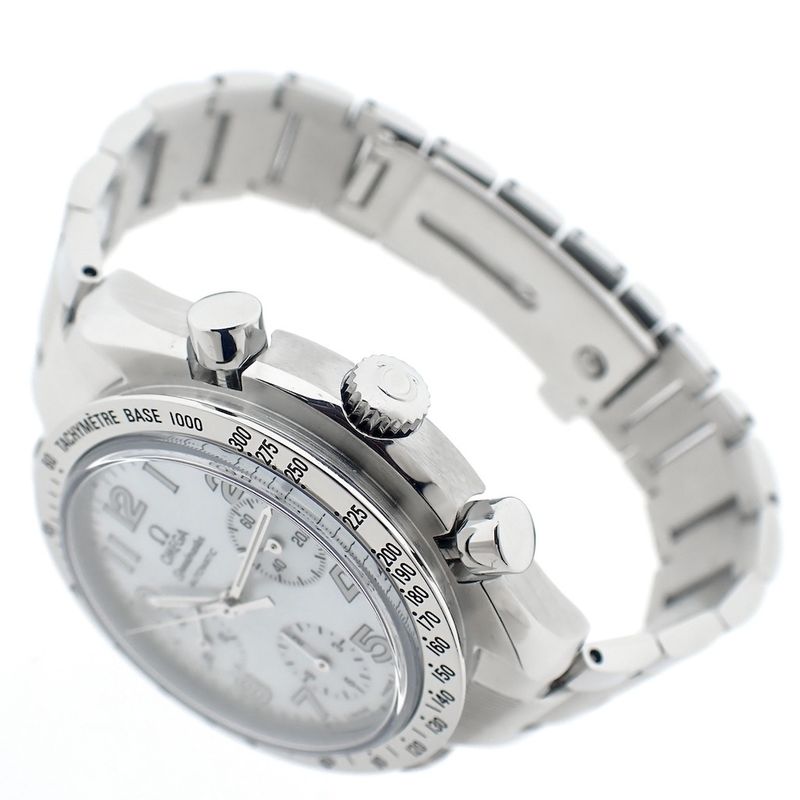 Image 11 of Omega Speedmaster Reduced; Chronograph watch with mother-of-pearl dial