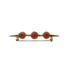 Image 4 of Vintage gold brooch with carnelian