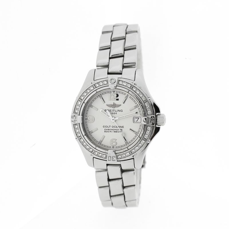 Image 1 of Breitling Colt Oceane 'Diamonds' A77350; Women's watch with diamond bezel