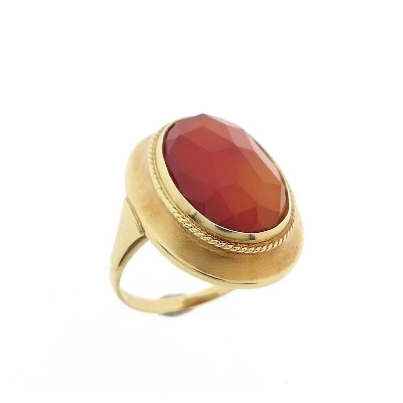 Image 1 of Gold ring with carnelian | Vintage