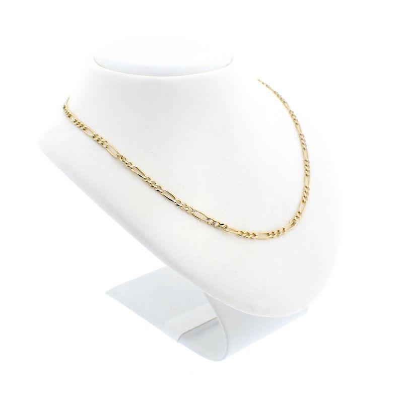 Image 5 of Two-tone gold Figaro chain | 52 cm