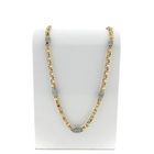 Image 1 of 18K gold magnum link chain with zirconia | 71 cm