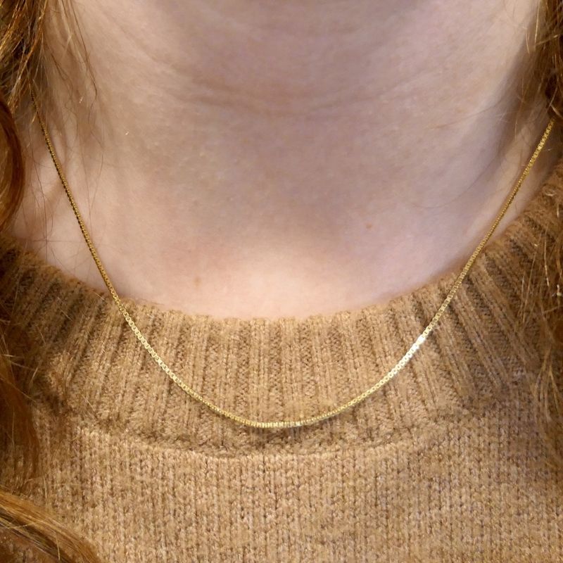 Image 7 of Golden Venetian link chain | 46 cm