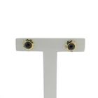 Image 1 of Vintage gold stud earrings with garnet
