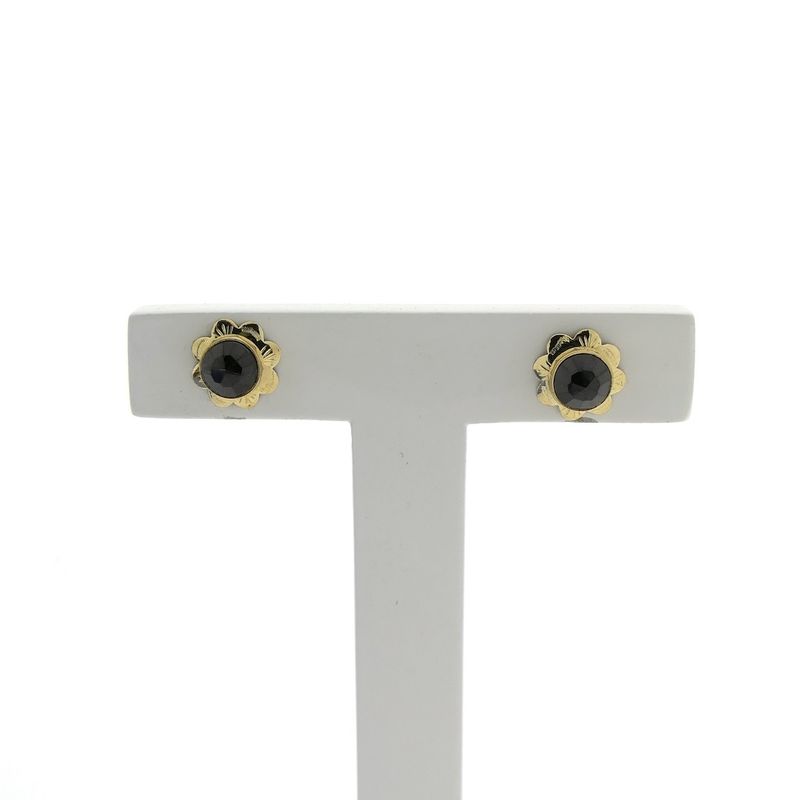 Image 1 of Vintage gold stud earrings with garnet