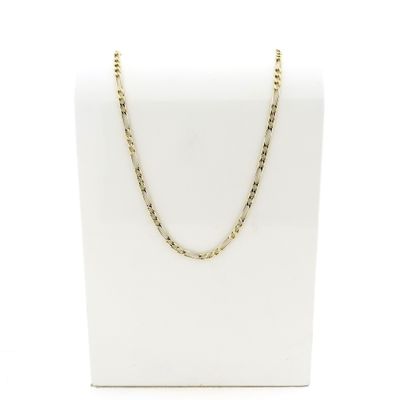 Image 1 of Gold Figaro link chain | 53 cm