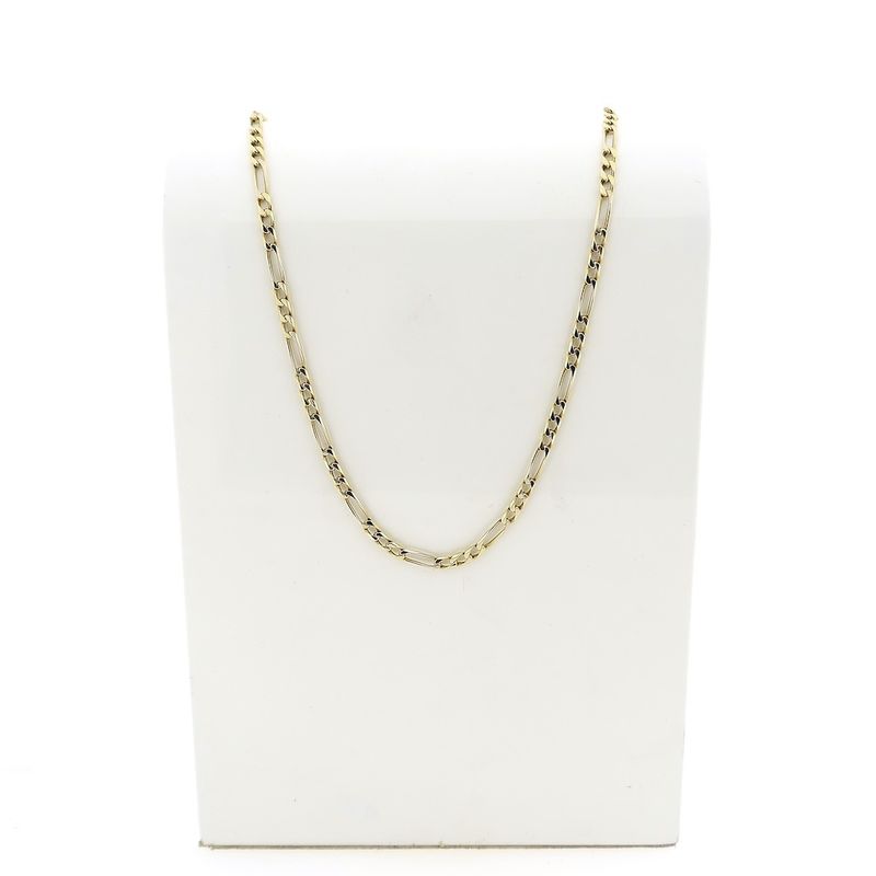 Image 1 of Gold Figaro link chain | 53 cm