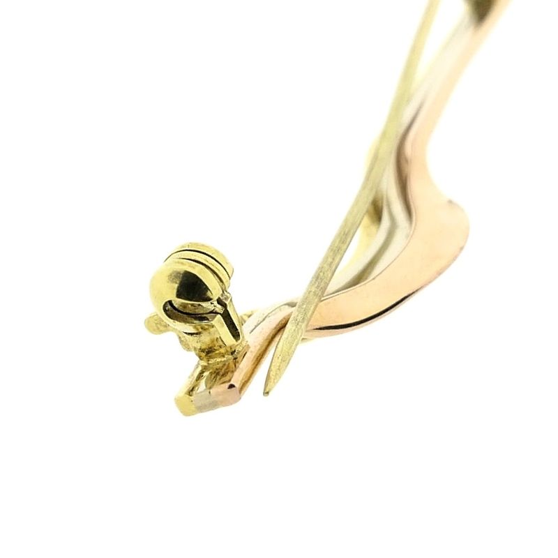 Image 6 of Vintage tricolor gold fantasy brooch