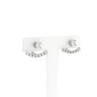 Image 3 of Silver stud earrings with zirconia | Ear jacket