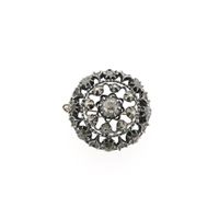 Antique gold brooch with diamonds approx. 0.27 ct.