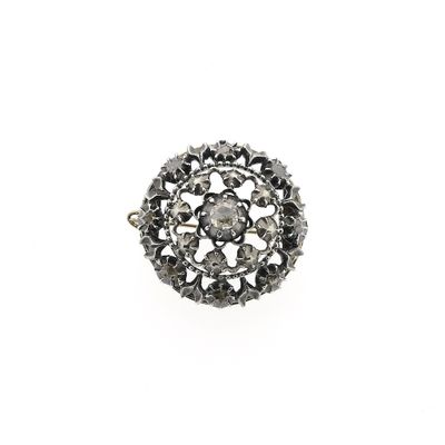 Image 1 of Antique gold brooch with diamonds approx. 0.27 ct.