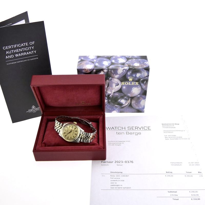 Image 4 of Rolex Datejust 1601; Gold/steel watch with rare 'sigma' dial