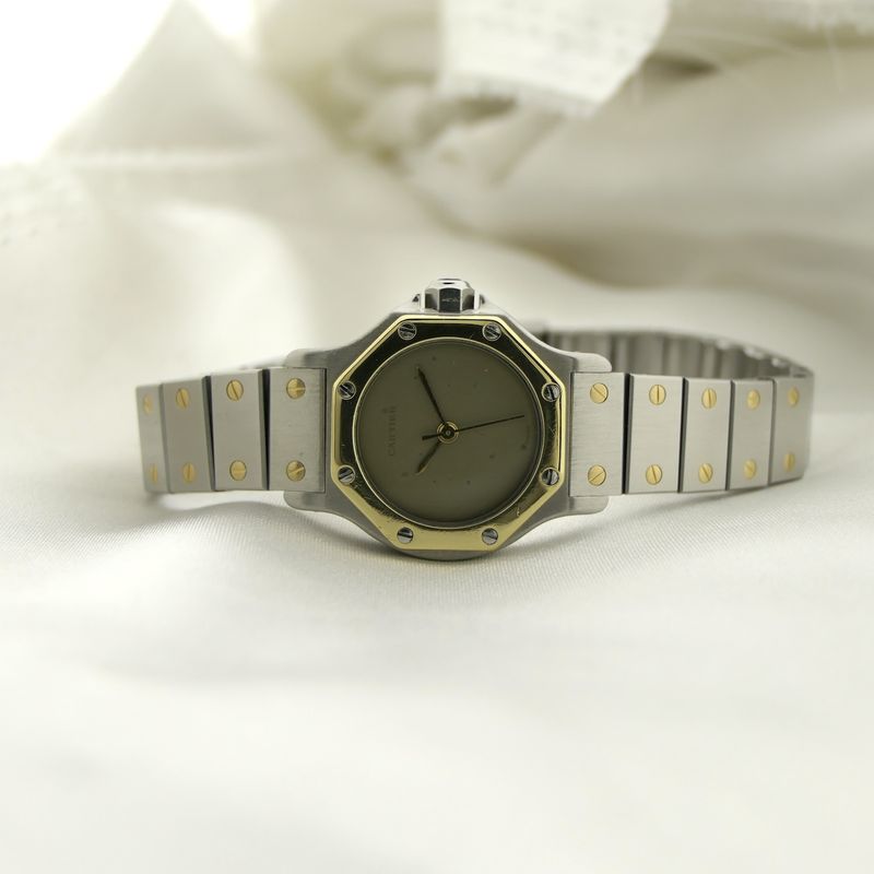 Image 7 of Cartier Santos Octagon Automatic; 18k gold/steel women's watch
