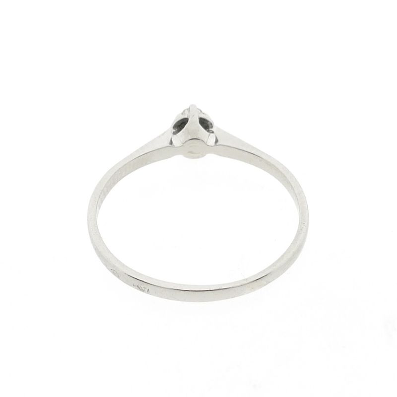 Image 6 of White gold solitaire ring with diamond | 0.03 ct.