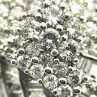 Image 9 of Exclusive cluster cocktail ring with diamond; baguette and brilliant cut 5.00 ct