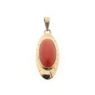 Image 1 of Gold pendant with blood coral
