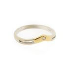 Image 4 of Two-tone gold ring with 0.005 ct diamond.