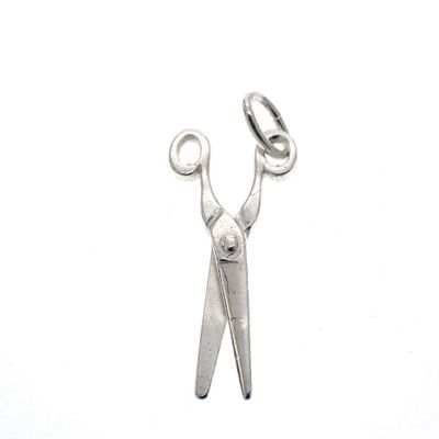 Image 1 of Silver charm; Scissors