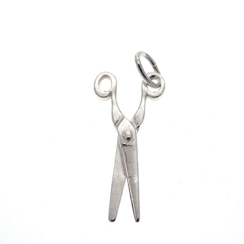 Image 1 of Silver charm; Scissors
