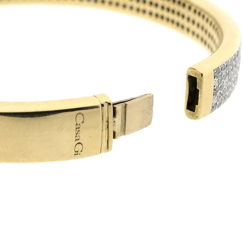 Image 7 of Gold bangle with diamonds; Casa Gi; Size S/M