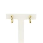 Image 3 of Two-tone gold hoop earrings with zirconia; Ø 15.1 mm