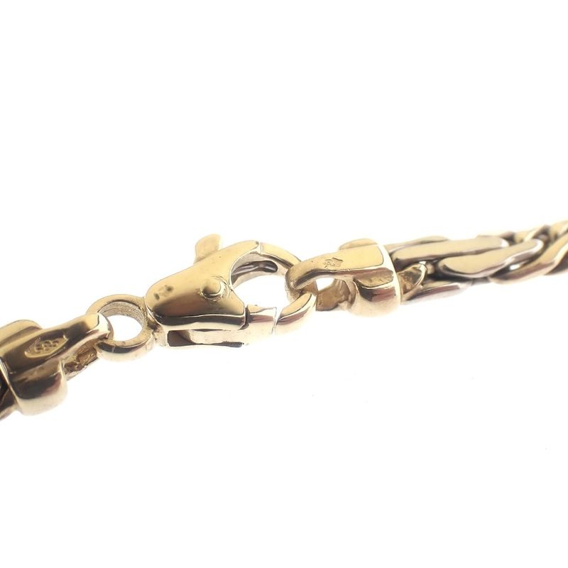 Image 7 of Two-tone gold gourmet link necklace | 43.5 cm