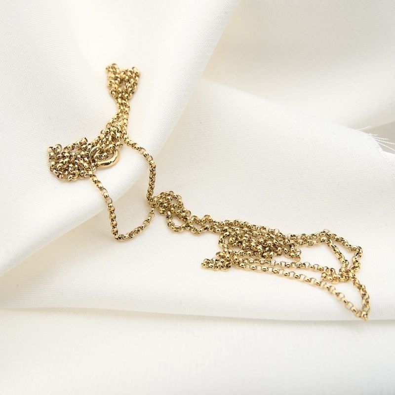 Image 4 of 8K Thin Jasseron Link Chain | 67.5 cm