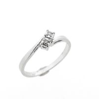 White gold ring with diamonds | 0.03 ct.