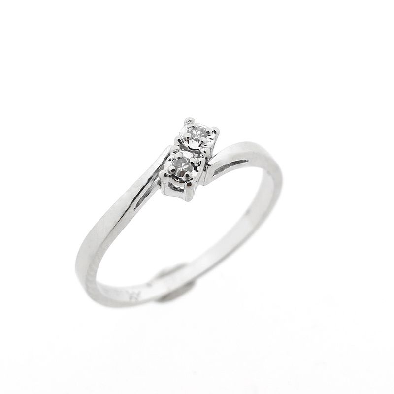 Image 1 of White gold ring with diamonds | 0.03 ct.