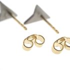 Image 7 of Gold stud earrings with titanium