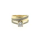 Image 3 of Wide gold ring with zirconia