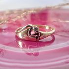 Image 2 of Two-tone gold ring with diamonds; 0.065 ct.