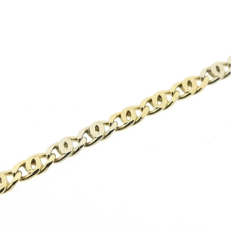 Image 3 of Two-tone gold navy link bracelet