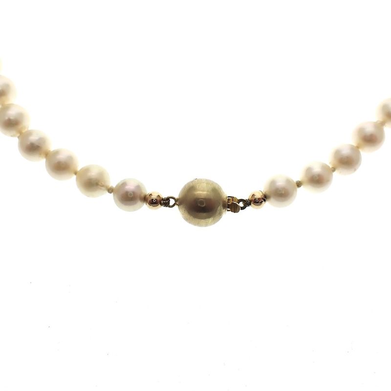 Image 5 of Vintage/antique pearl necklace with gold clasp | 46 cm
