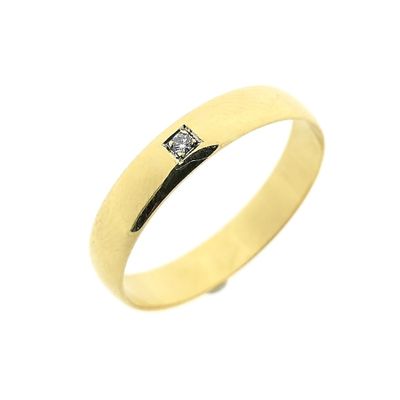 Image 1 of Gold sliding ring with diamond | 0.01 ct.
