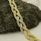 Image 2 of Gold braided foxtail link bracelet | 18.5 cm